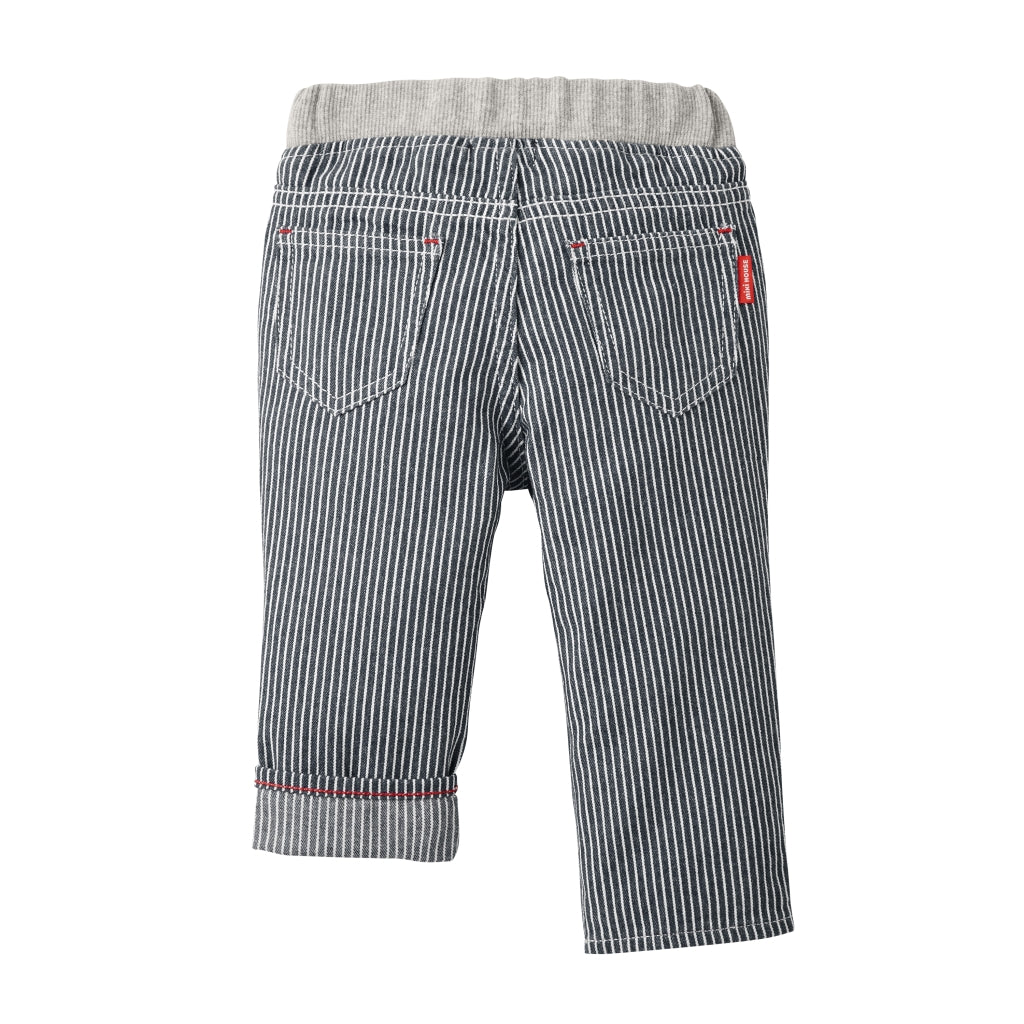 PANTALON À RAYURES BLEU ET BLANC