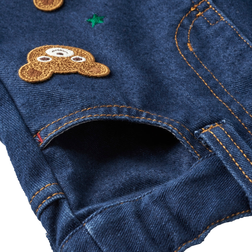 BLUE DENIM TROUSERS WITH PUCCI STARS