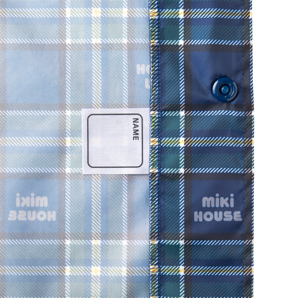 MIKI HOUSE BLUE CHECKED RAIN JACKET