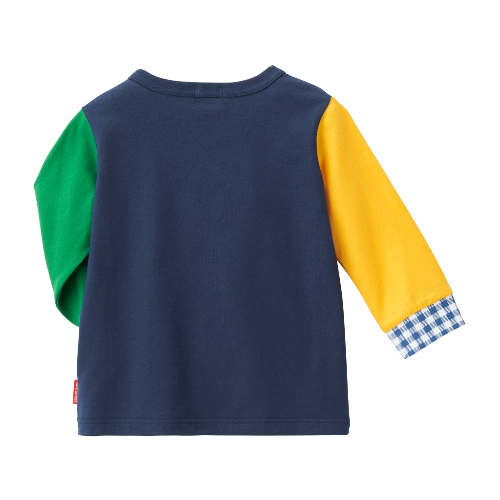 LONG-SLEEVED T-SHIRT WITH SMALL COLORFUL CHECKS