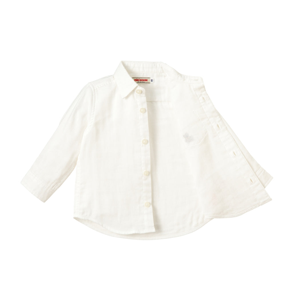 CHEMISE BLANCHE BRODERIE OURSON