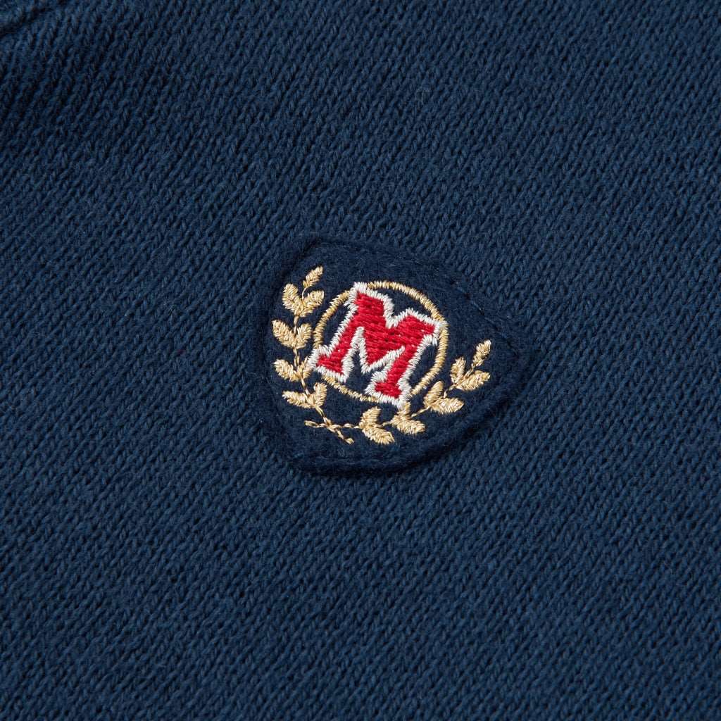 CARDIGAN BLEU MARINE LOGO M