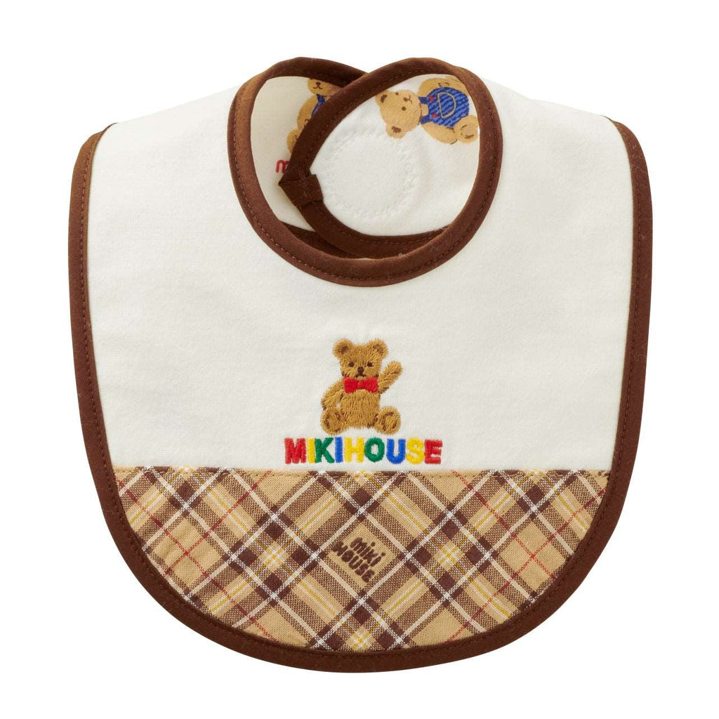 BAVOIR BLANC ET MARRON AVEC UN OURSON MIKI HOUSE