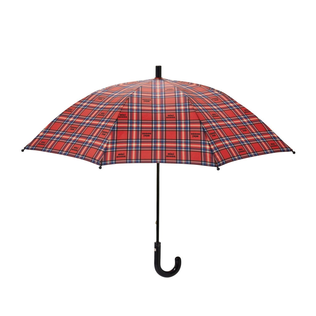 RED AND BLUE CHECKED UMBRELLA