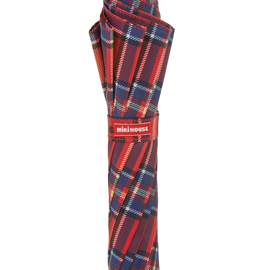 RED AND BLUE CHECKED UMBRELLA