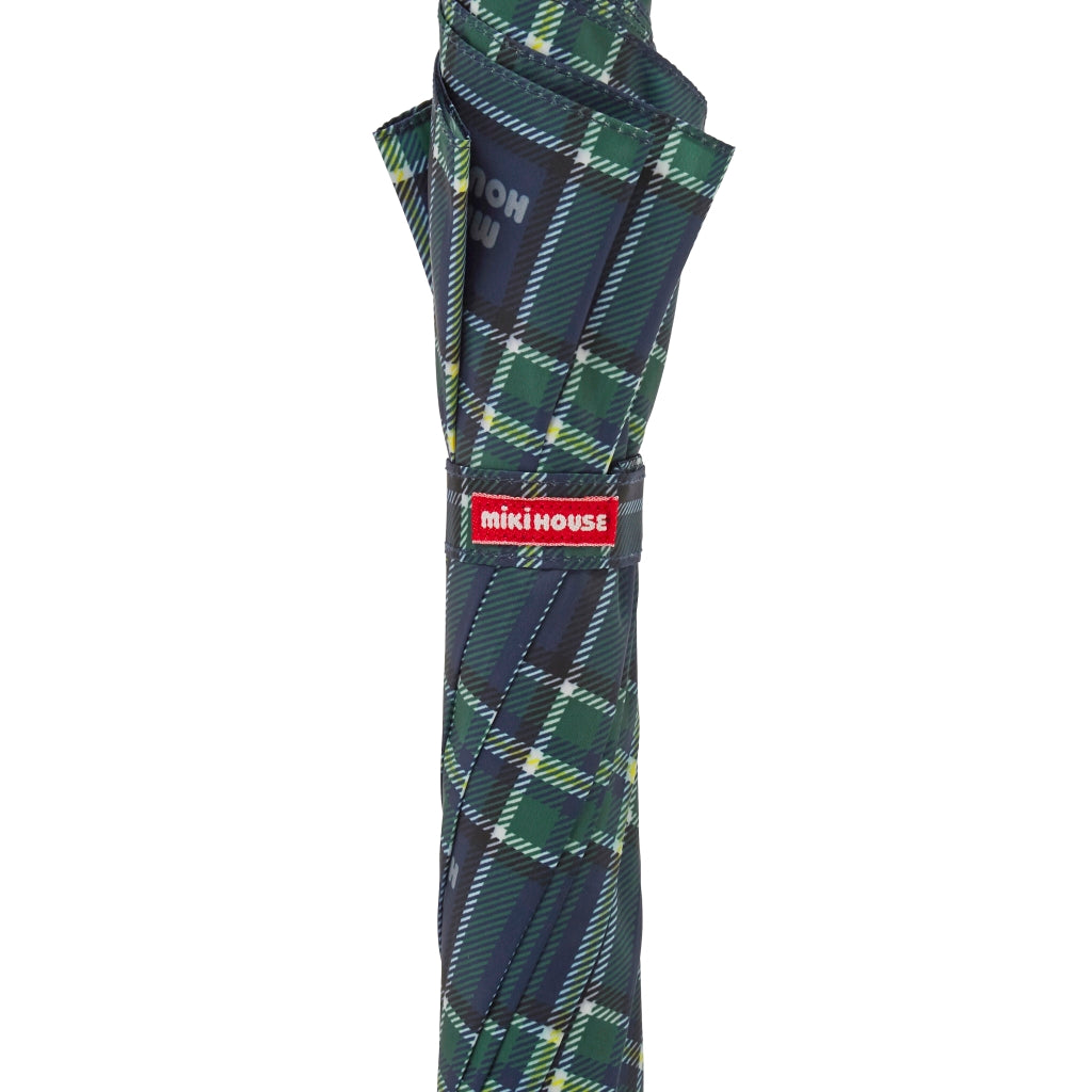 NAVY BLUE CHECKED UMBRELLA