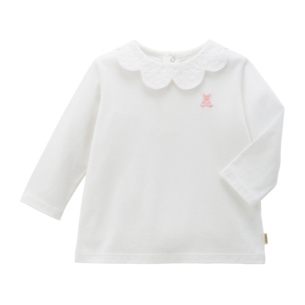 T-SHIRT LONG BLANCHE MIGNONNE MIKI HOUSE