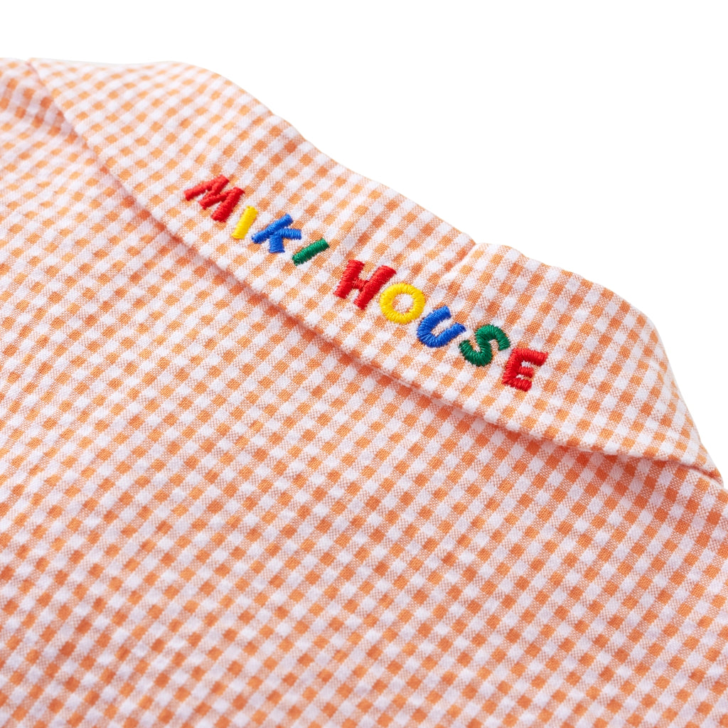 CHEMISE A CARREAUX ORANGE MIKI HOUSE