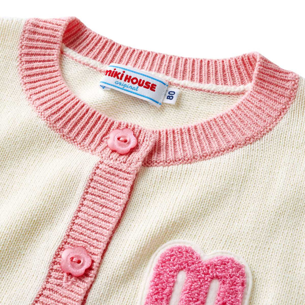 CARDIGAN EN COTON ROSE