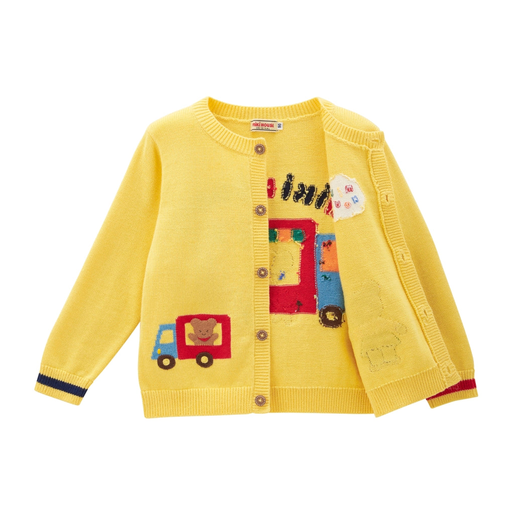 CARDIGAN COTON JAUNE PUCCI