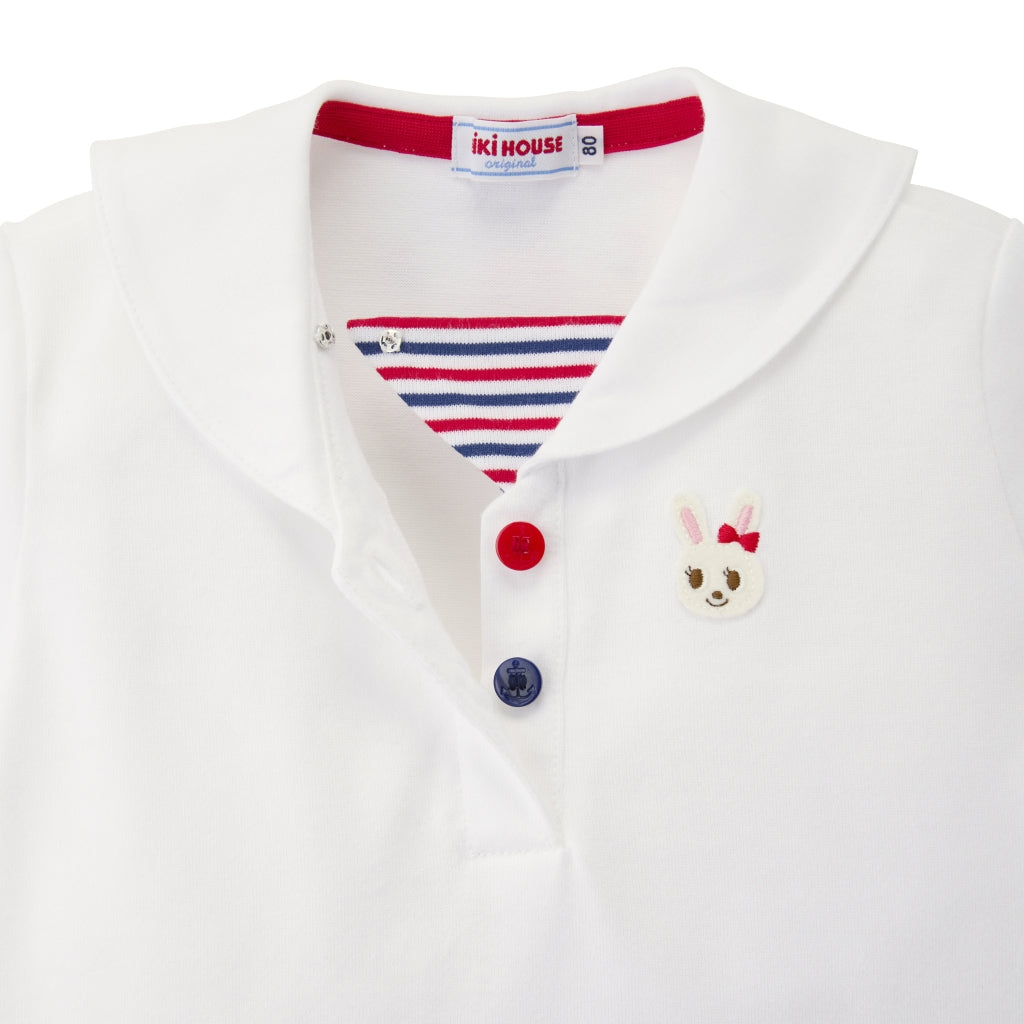 ROBE BLANCHE RAYURES USAKO