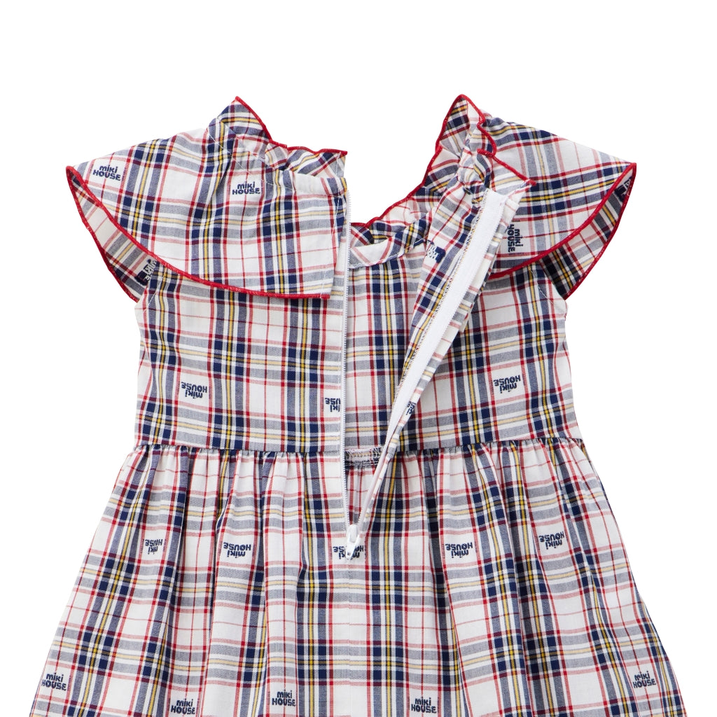 ROBE BLEUE À CARREAUX