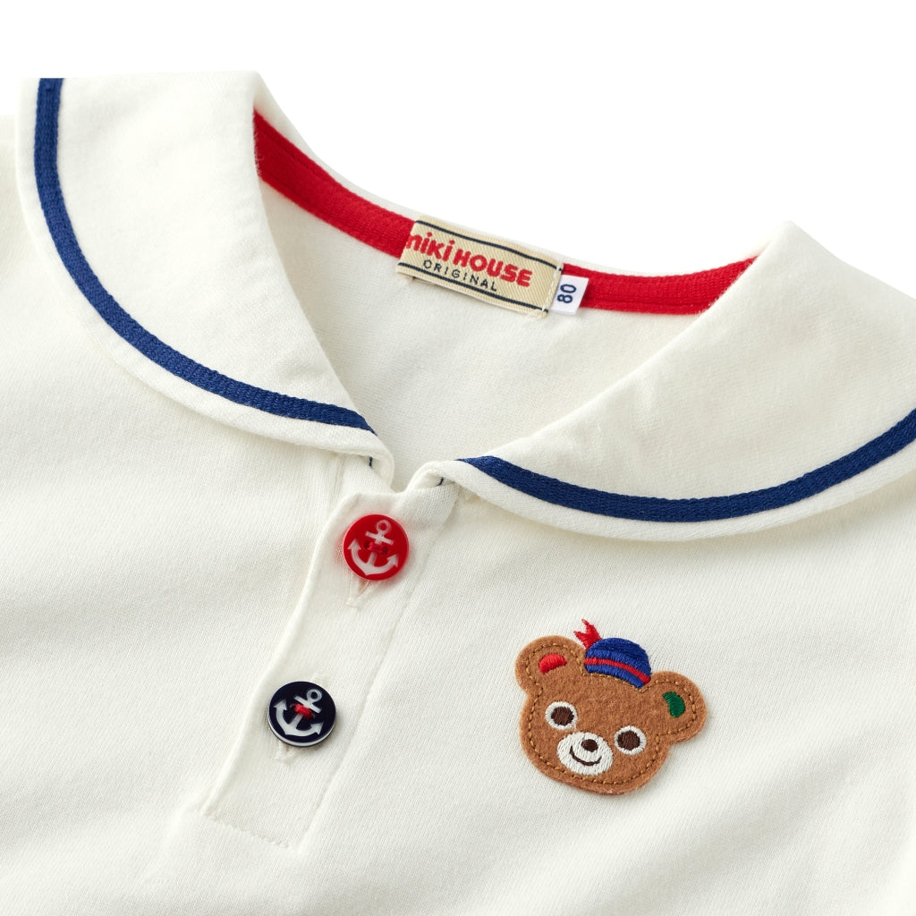 T-SHIRT BLANC COL MARIN PUCCI