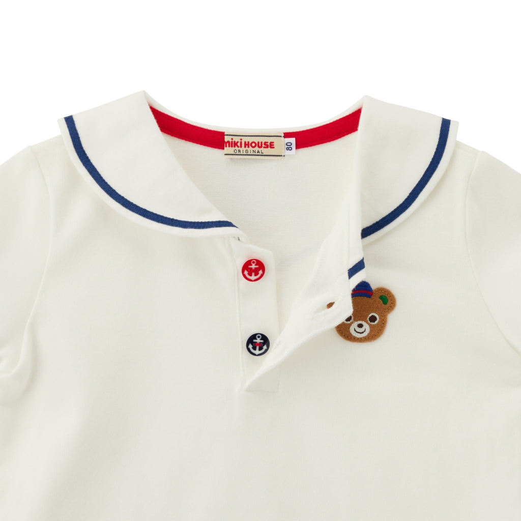 T-SHIRT BLANC COL MARIN PUCCI