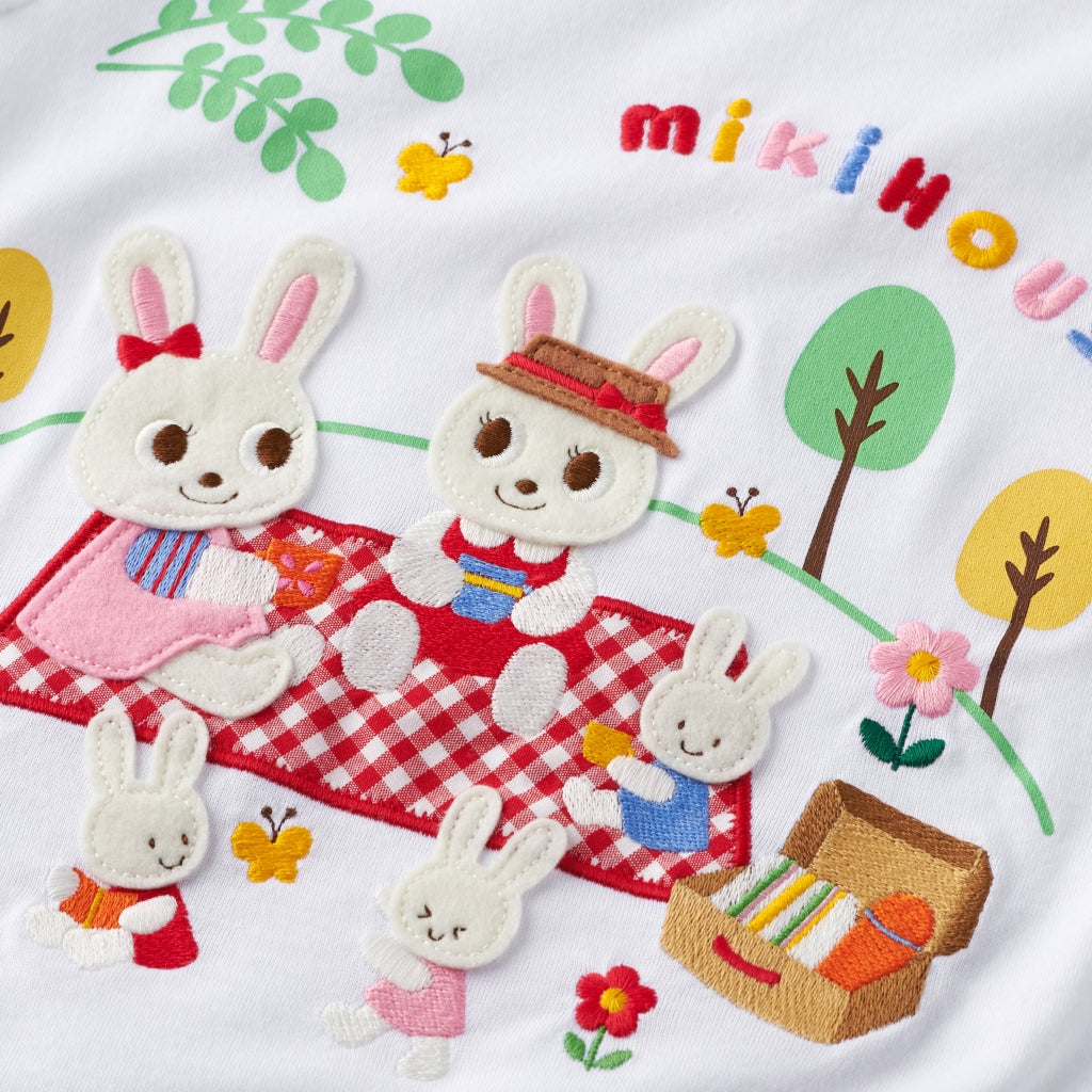 T-SHIRT BLANC PIQUE-NIQUE USAKO