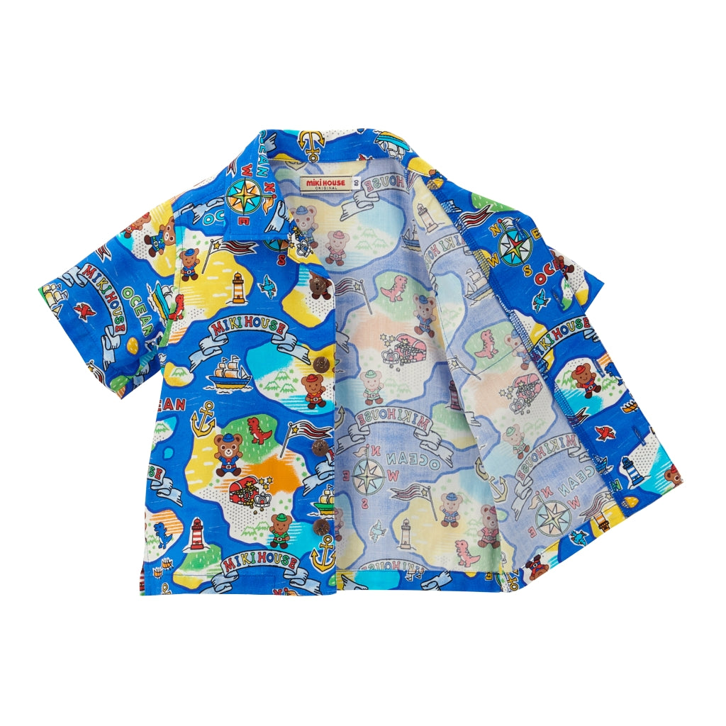 CHEMISE BLEUE PUCCI MANCHES COURTES