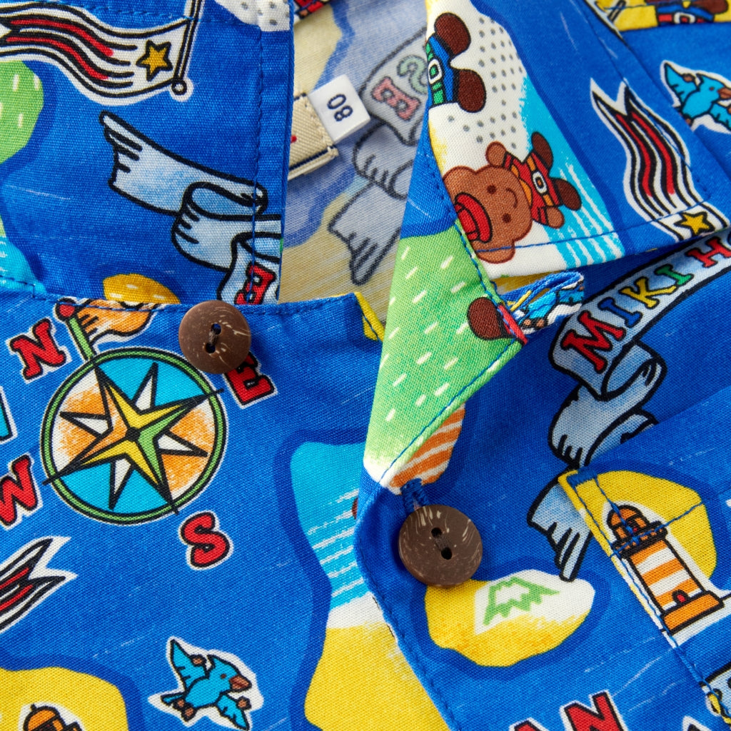 CHEMISE BLEUE PUCCI MANCHES COURTES