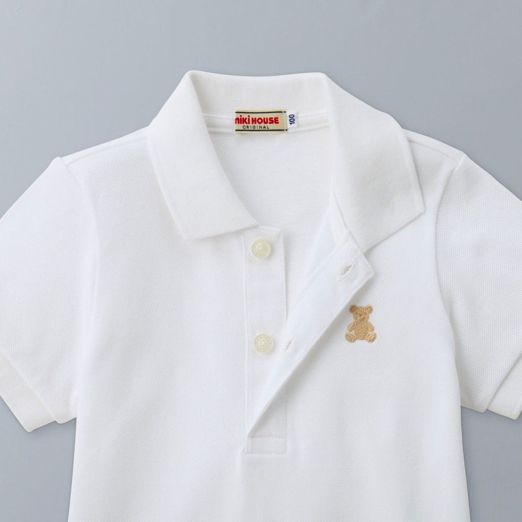 T-SHIRT POLO BLANC BEAR