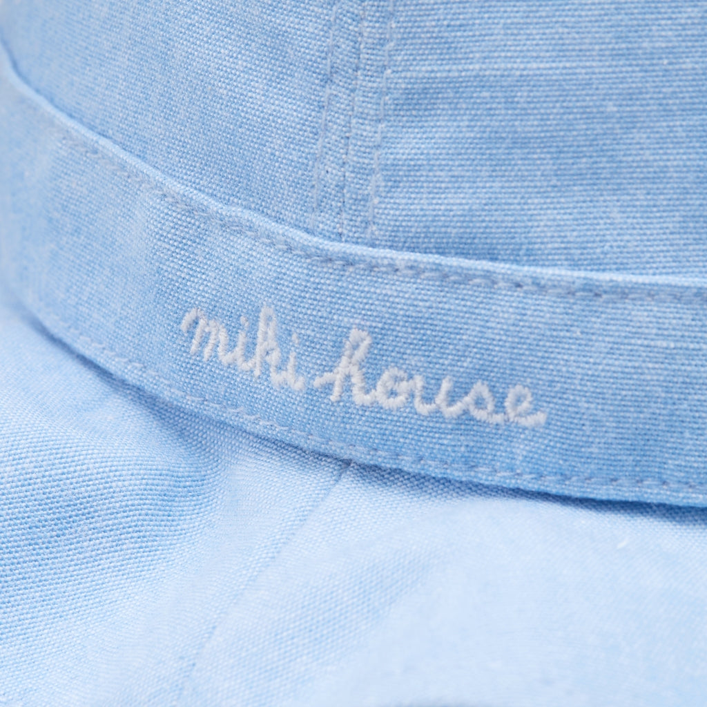 CHAPEAU ÉTÉ BLEU ET VERT D'EAU MOTIFS À FLEURS