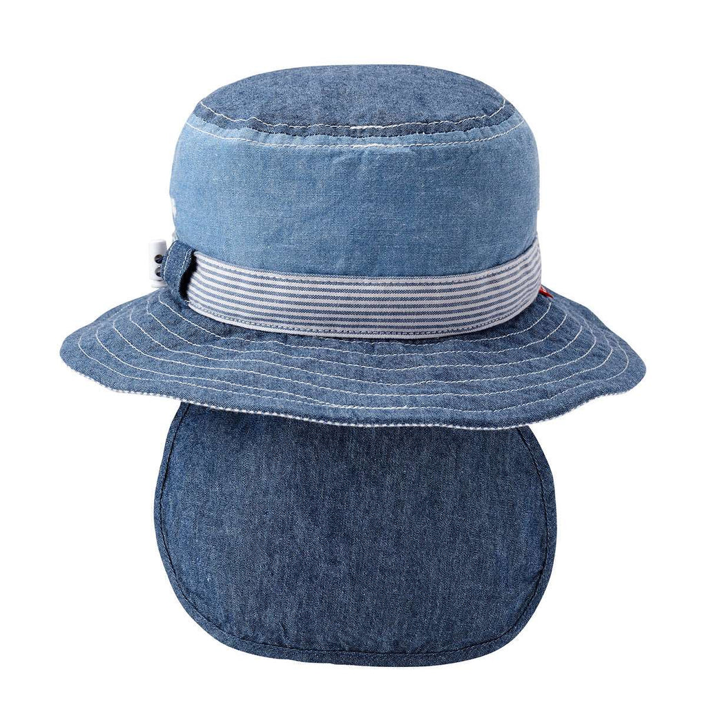 CHAPEAU PROTÈGE-NUQUE COTON BLEU MARINE