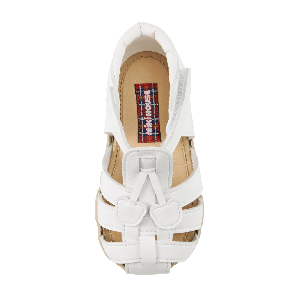 SANDALES BLANCHES ENFANT AVEC CERISE
