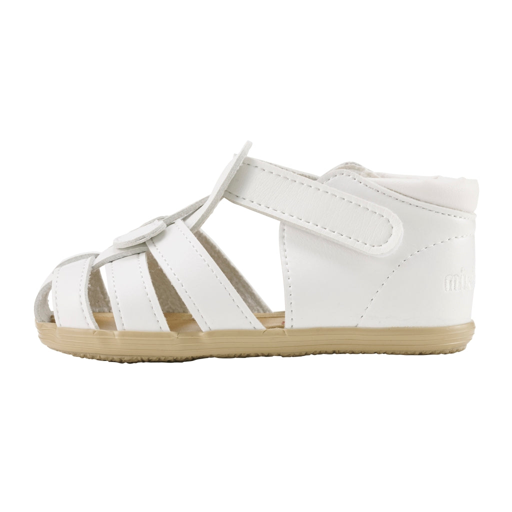 SANDALES BLANCHES ENFANT AVEC CERISE