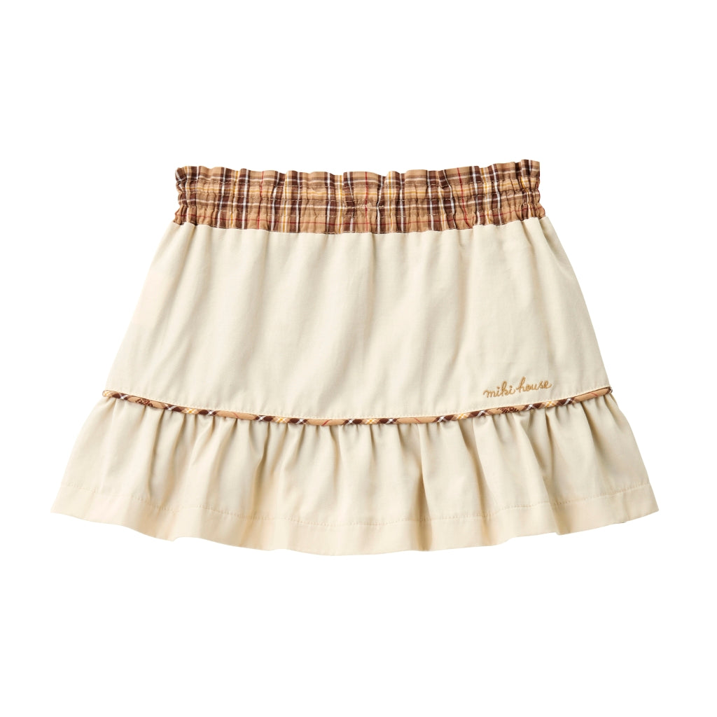 BROWN CHECKED SKIRT