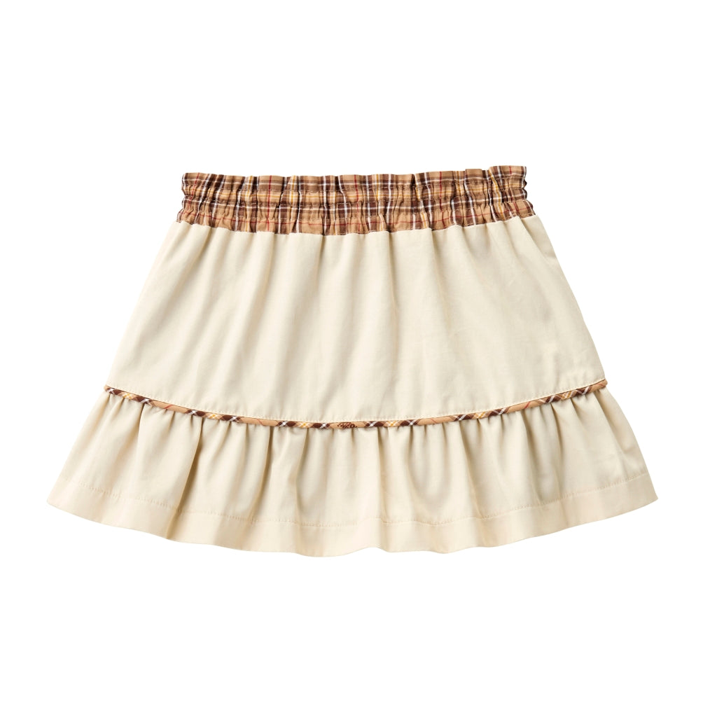 BROWN CHECKED SKIRT