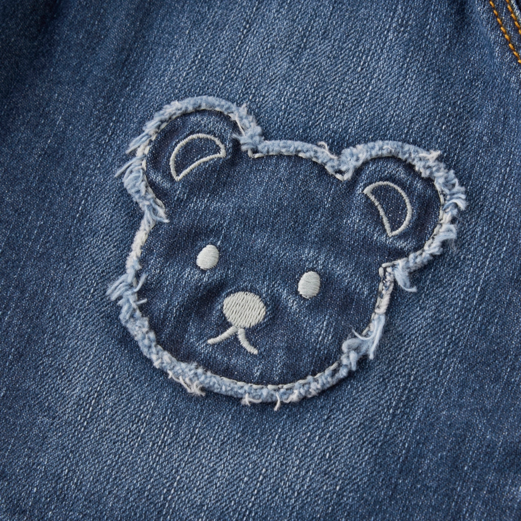 ROBE EN COTON BLEU MARINE MOTIFS BEAR