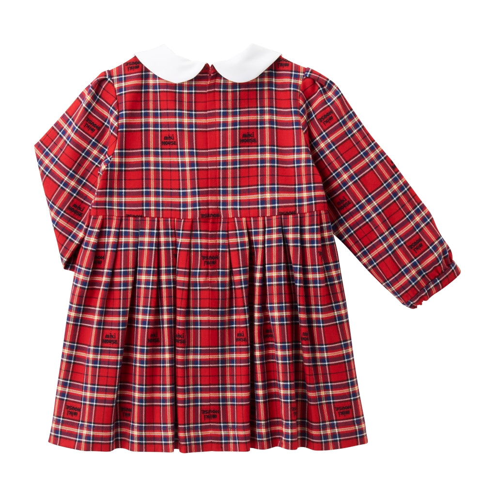 ROBE A CARREAUX ROUGES FILLE MIKI HOUSE