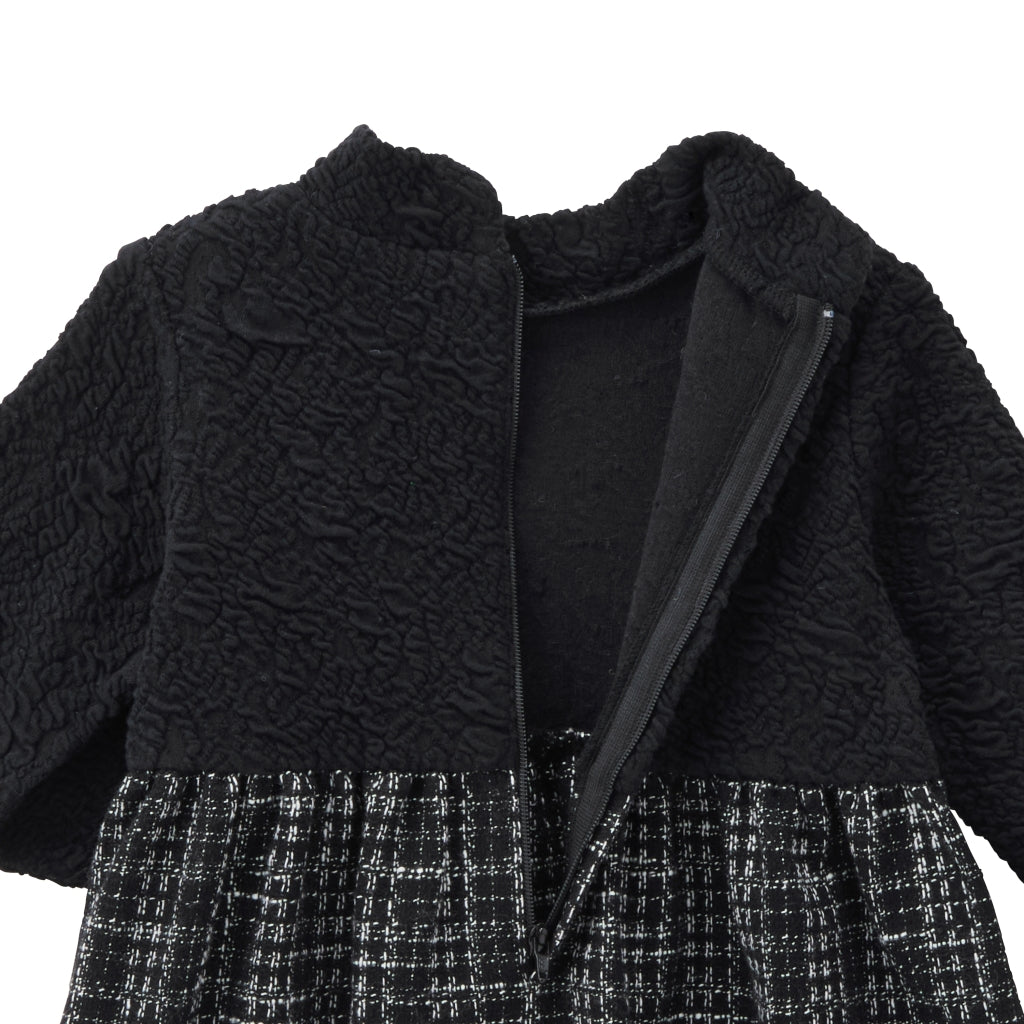 ROBE NOIRE MIKI HOUSE IMITATION TWEED