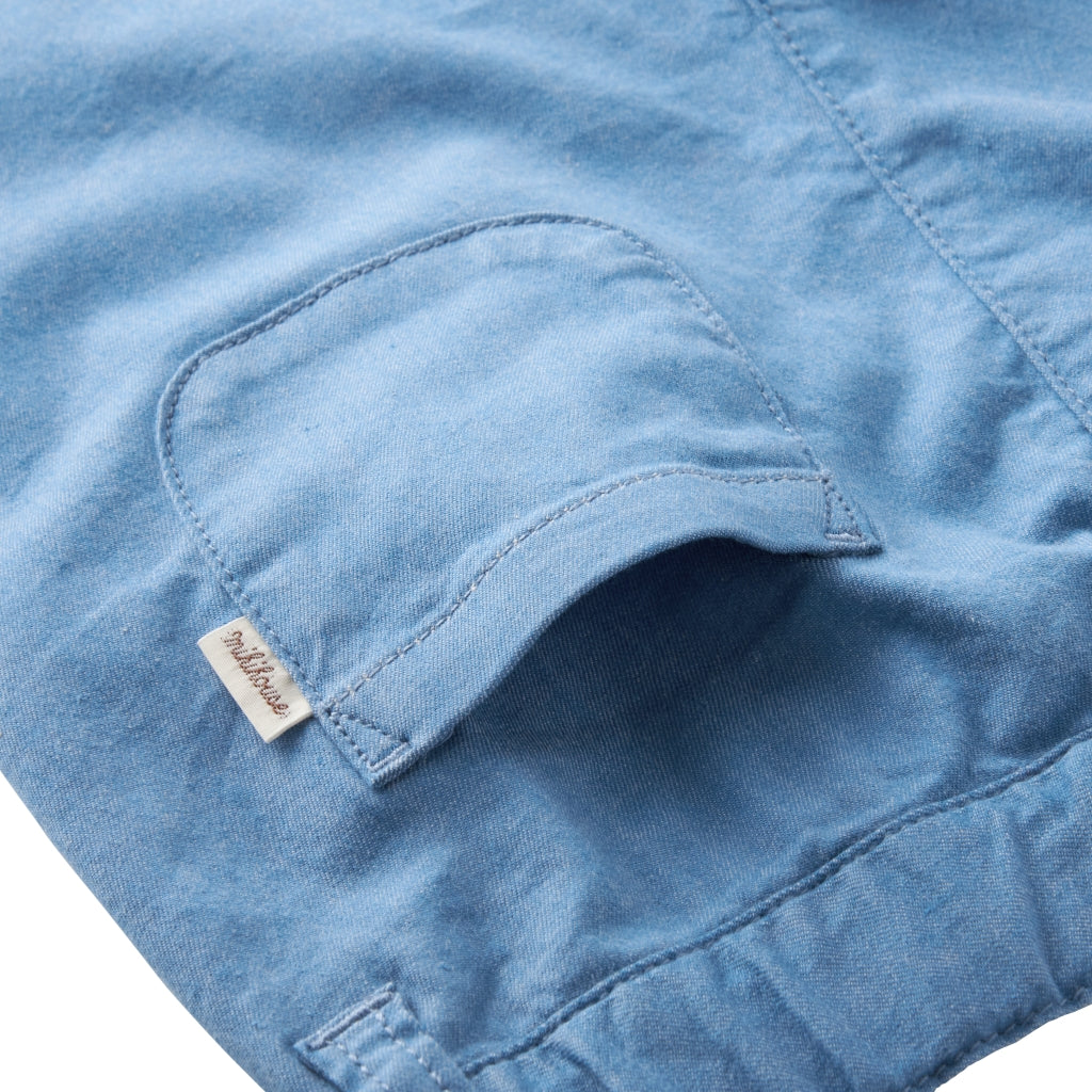 PANTALON BLEU OURSON BLANC À VOLANTS