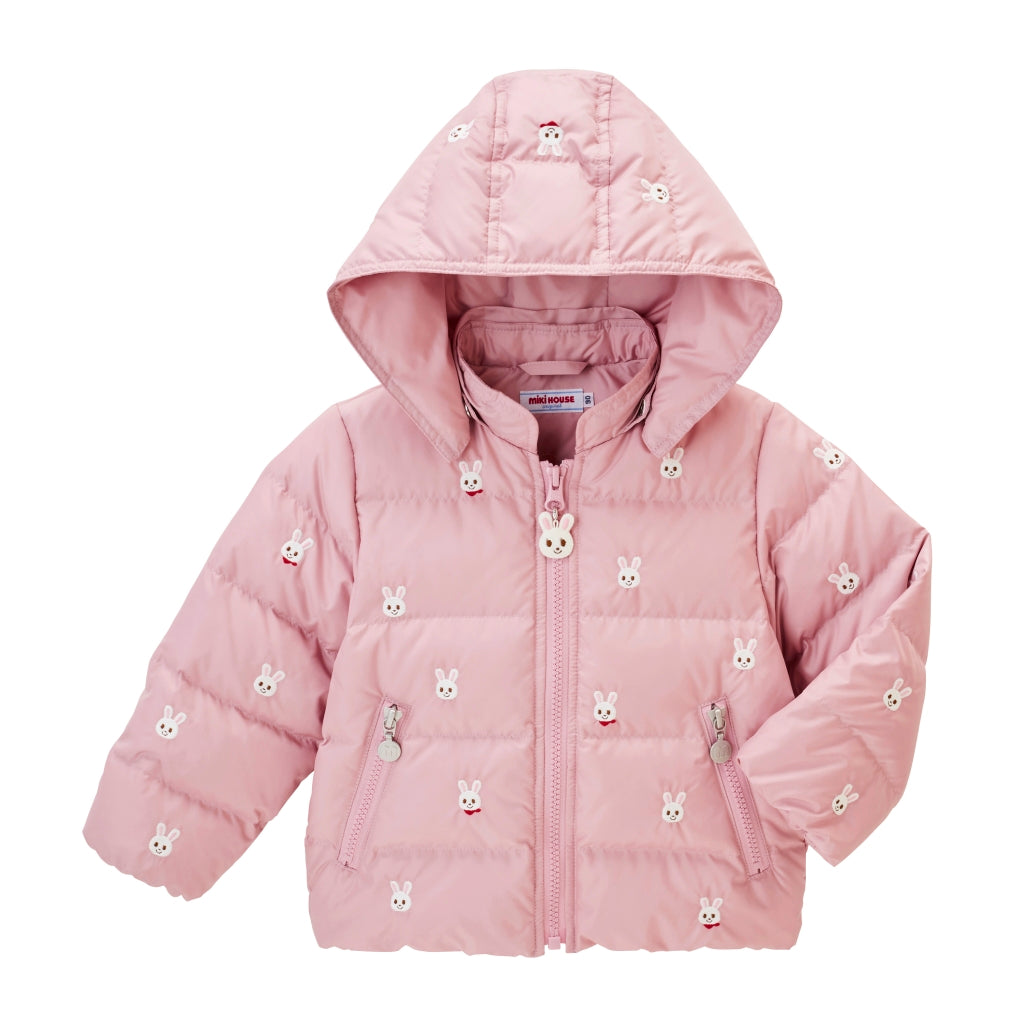 DOUDOUNE ROSE USAKO CAPUCHE DETACHABLE MIKI HOUSE