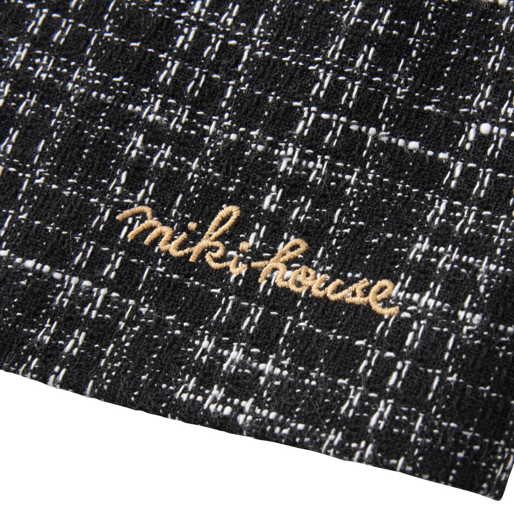 VESTE NOIRE MIKI HOUSE IMITATION TWEED