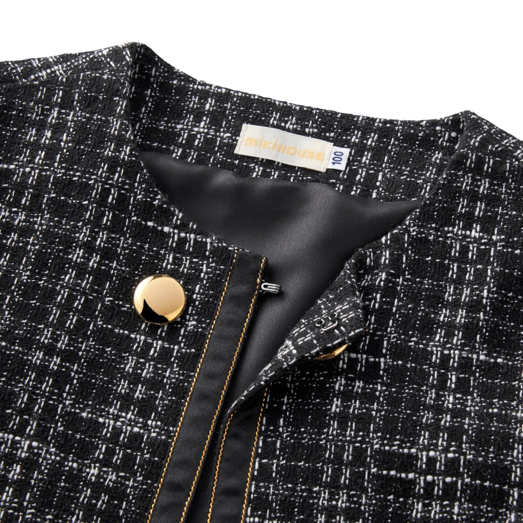 VESTE NOIRE MIKI HOUSE IMITATION TWEED