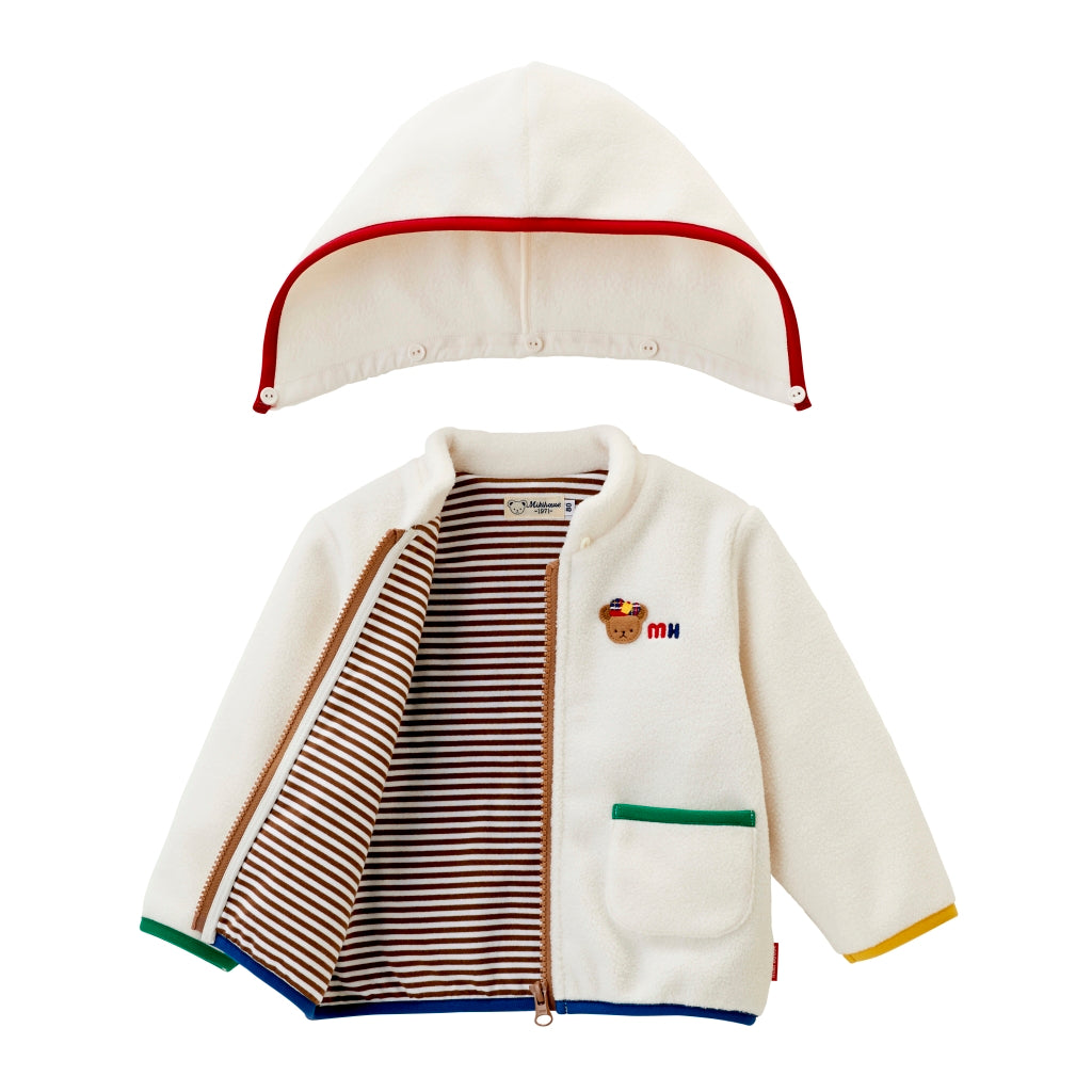 MIKI HOUSE WHITE COTTON JACKET