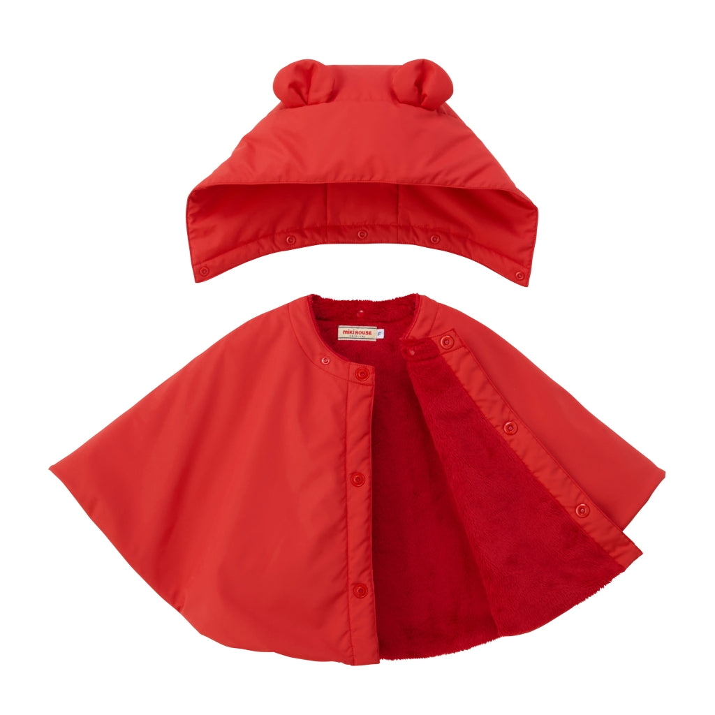 MANTEAU CAPE À CAPUCHE ROUGE PUCCI