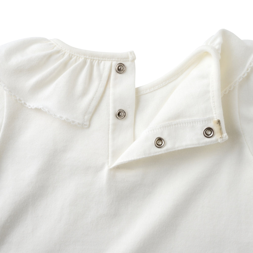 BLOUSE BLANCHE À FLEURS ROSES MIKI HOUSE