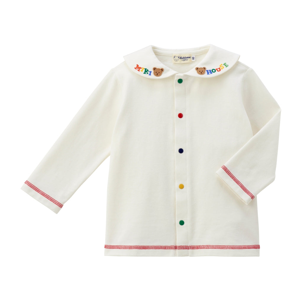 BLOUSE BLANCHE COL ANIMAUX MIKI HOUSE