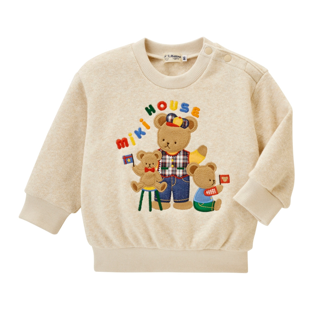 SWEAT SHIRT BLANC NOUNOURS MIKI HOUSE