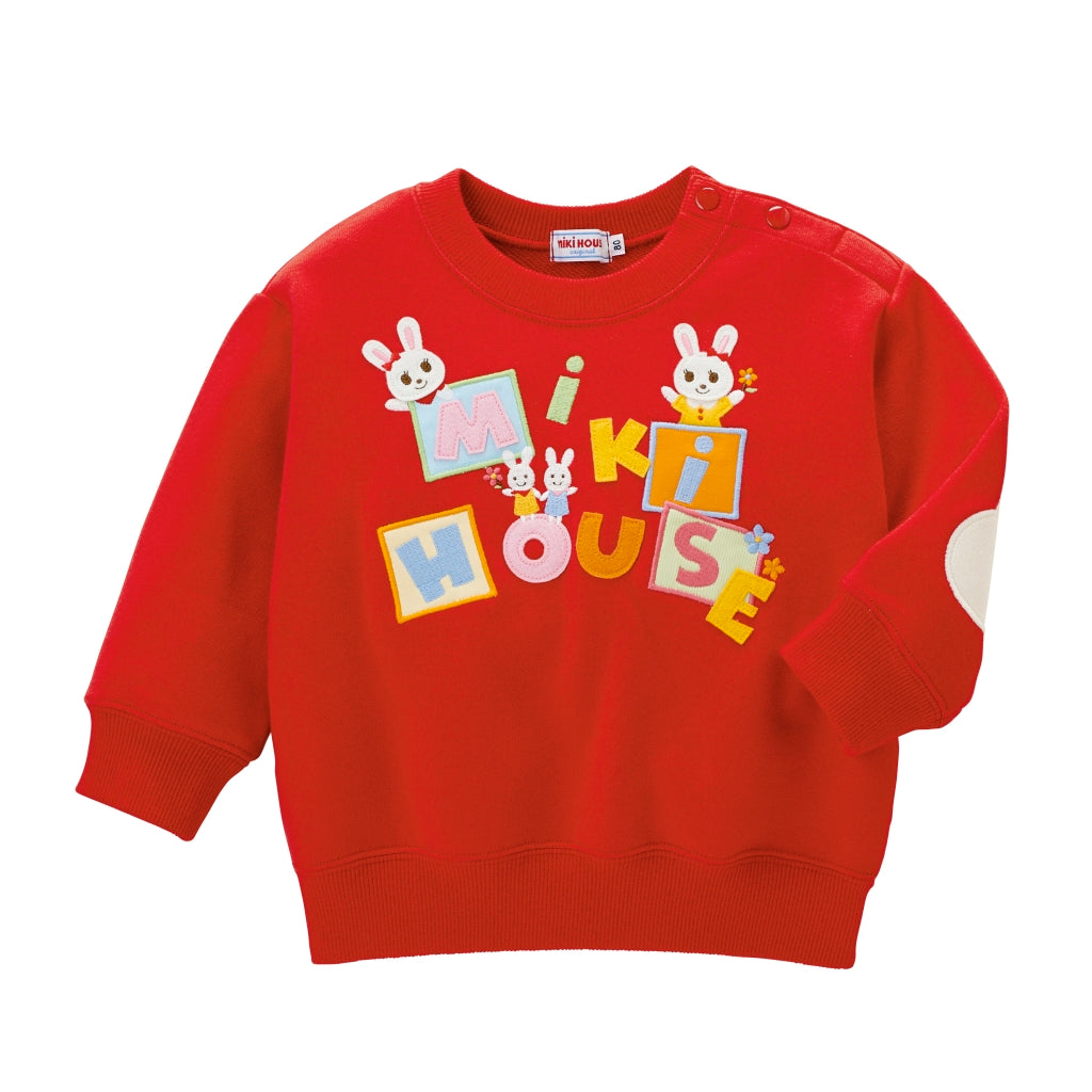 SWEAT SHIRT LAPIN USAKO ROUGE MIKI HOUSE