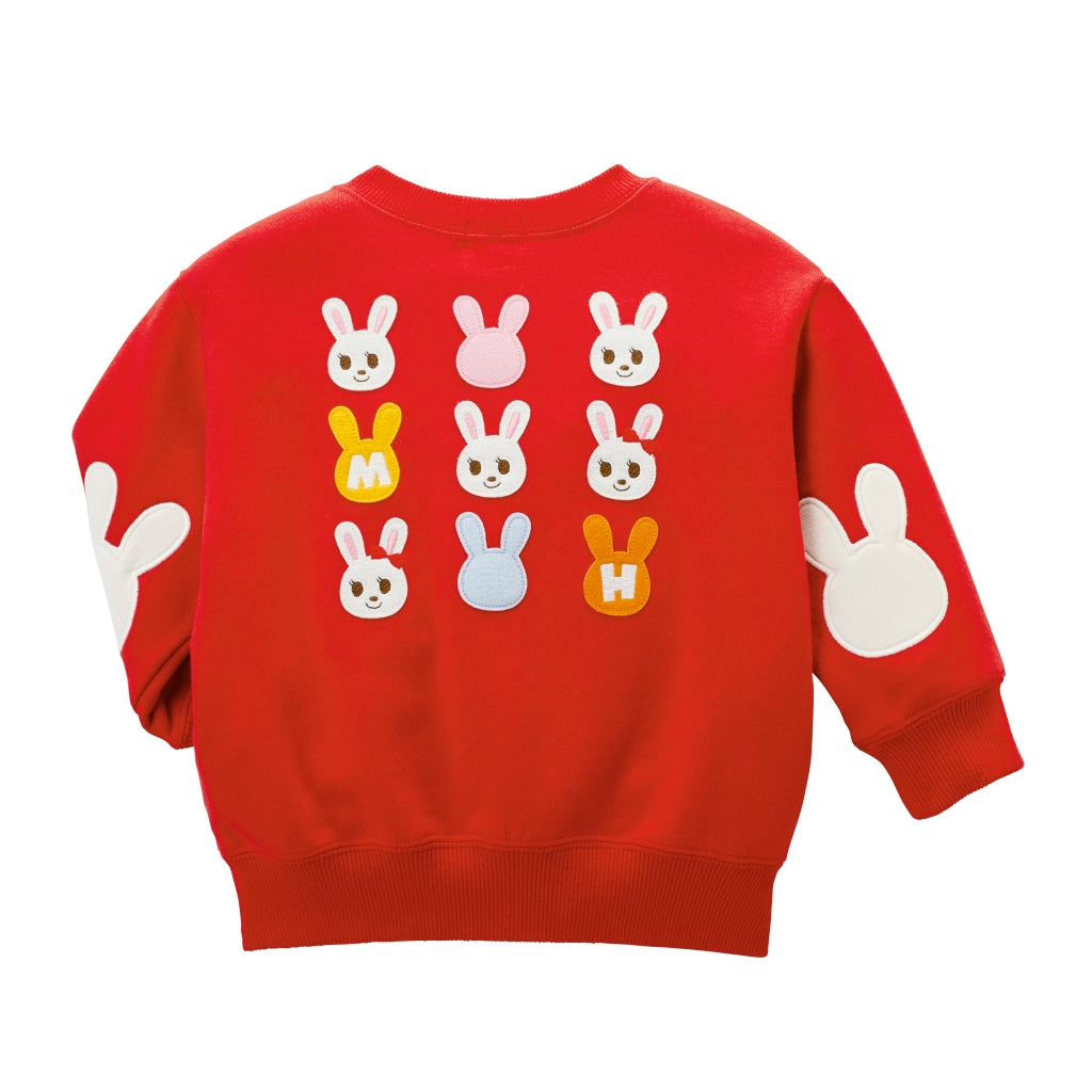 SWEAT SHIRT LAPIN USAKO ROUGE MIKI HOUSE