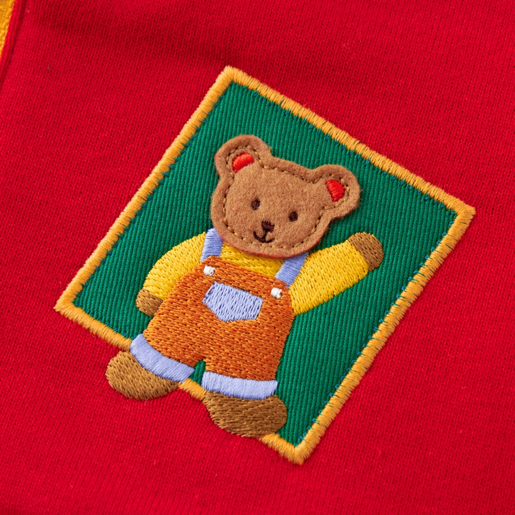 SWEAT SHIRT ROUGE OURSON MIKI HOUSE