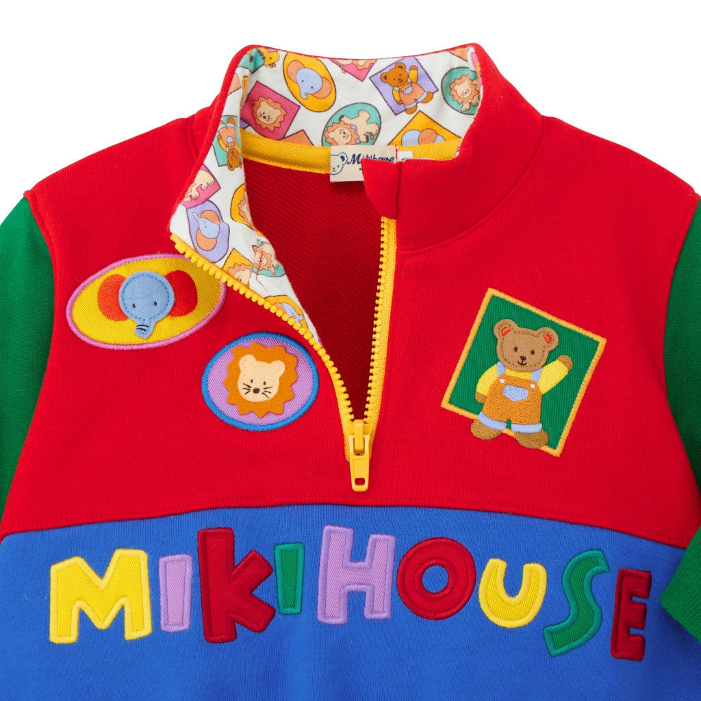 SWEAT SHIRT ROUGE OURSON MIKI HOUSE