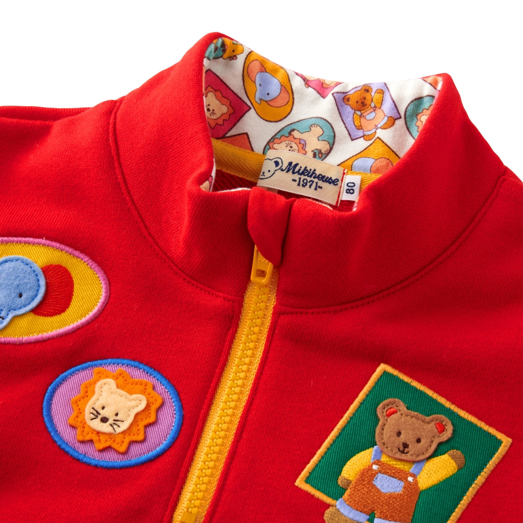 SWEAT SHIRT ROUGE OURSON MIKI HOUSE