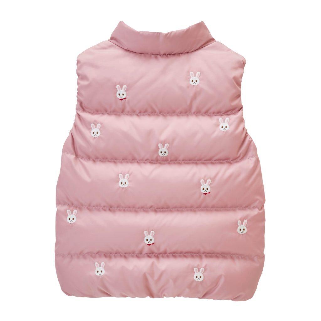 PINK SLEEVELESS DOWN JACKET USAKO MIKI HOUSE