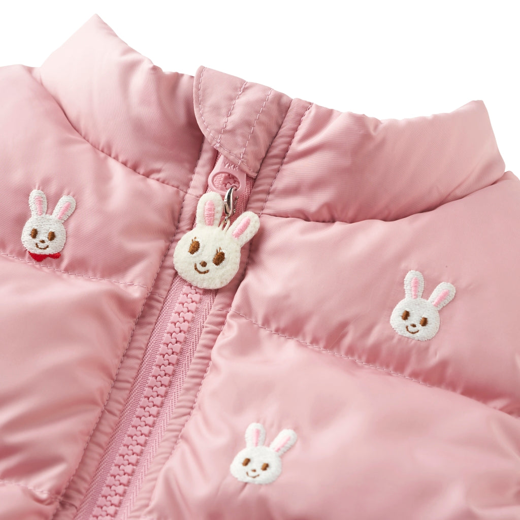 PINK SLEEVELESS DOWN JACKET USAKO MIKI HOUSE