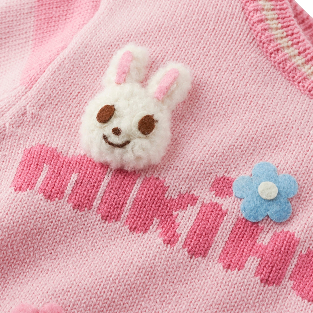 MIKI HOUSE PINK USAKO WOOL SWEATER