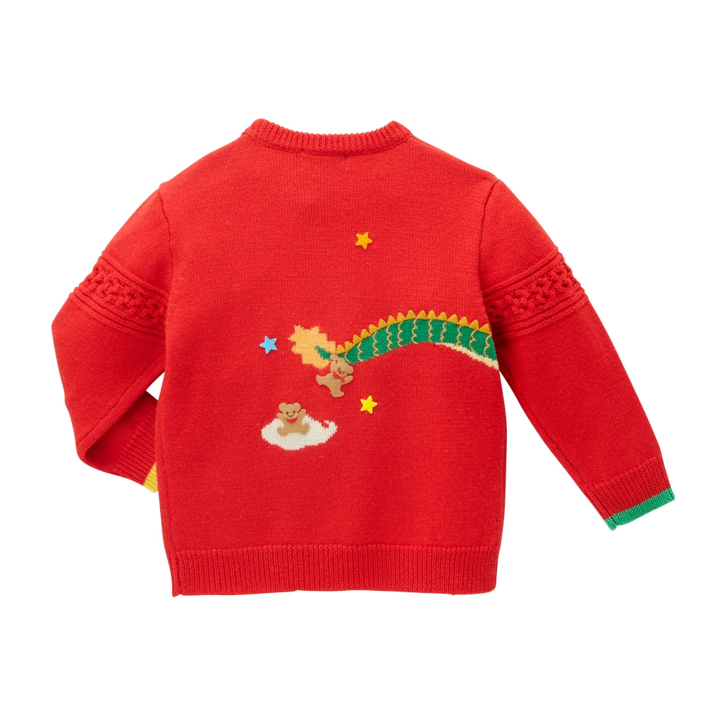 PUCCI &amp; DRAGONS MIKI HOUSE RED WOOL SWEATER