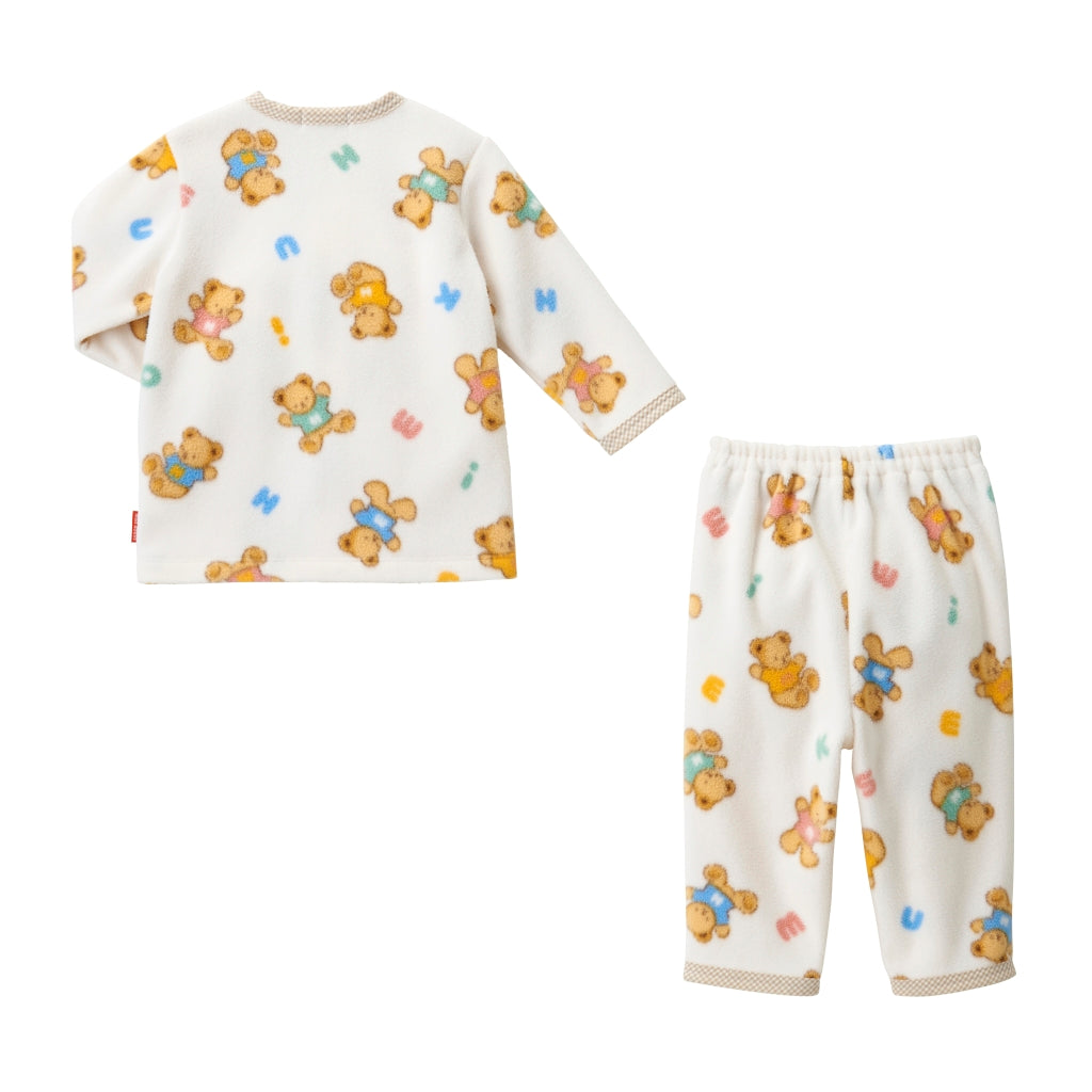 MIKI HOUSE BEAR UNISEX WHITE PAJAMAS